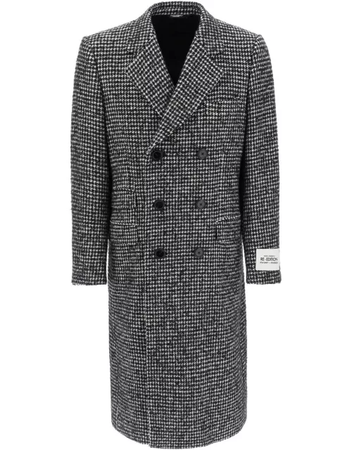 DOLCE & GABBANA Re-Edition coat in houndstooth woo