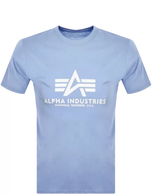 Alpha Industries Logo T Shirt Blue