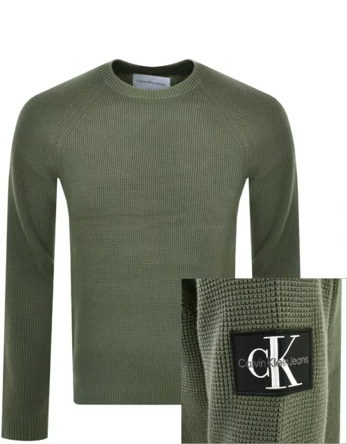Calvin Klein Jeans Badge Easy Jumper Green
