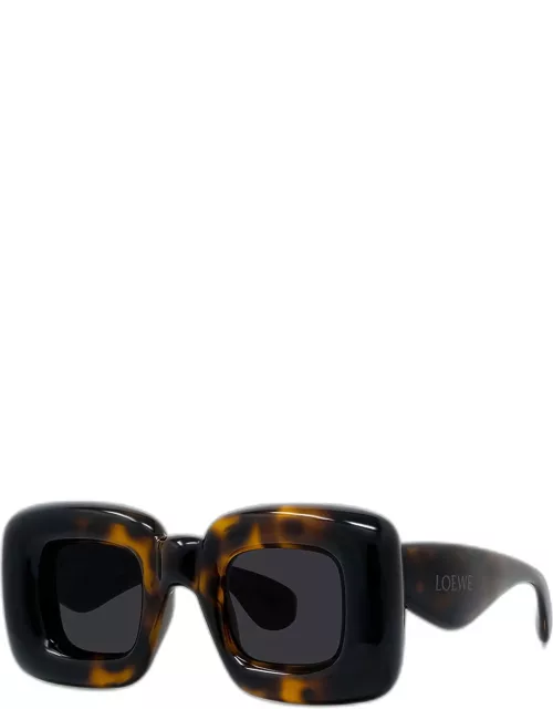 Men's Inflated Acetate-Nylon Square Sunglasse