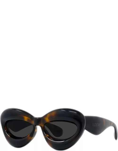 Men's Inflated Acetate-Nylon Cat Eye Sunglasse