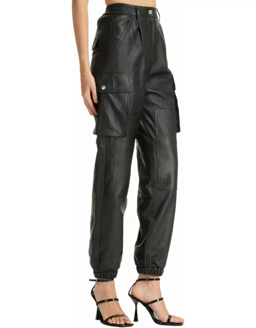 M05CH1N0 Jeans Leather Trouser