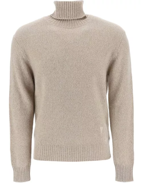 Ami Alexandre Mattiussi Melange-effect Cashmere Turtleneck Sweater