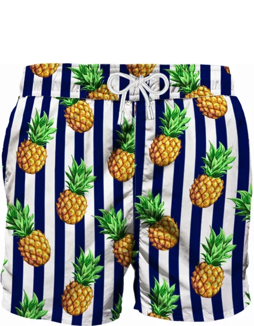 MC2 Saint Barth Striped Swim Shorts With Pineapple Print