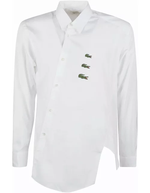 Comme des Garçons Asymmetric Crocodile Embroidered Shirt