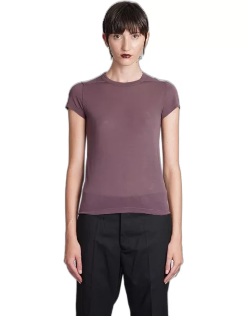 Rick Owens Cropped Level T T-shirt In Viola Viscose