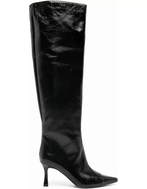 Roberto Festa Black Calf Leather Ziad Boot