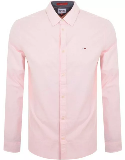 Tommy Jeans Classic Oxford Long Sleeve Shirt Pink