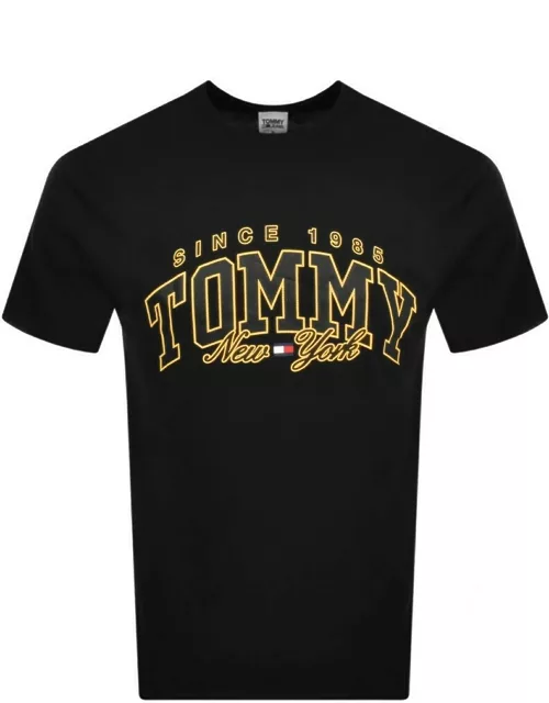Tommy Jeans Varsity T Shirt Black