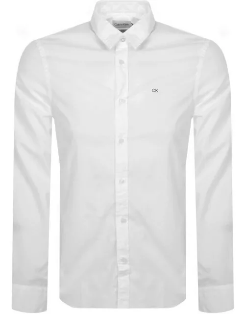 Calvin Klein Long Sleeve Slim Fit Shirt White