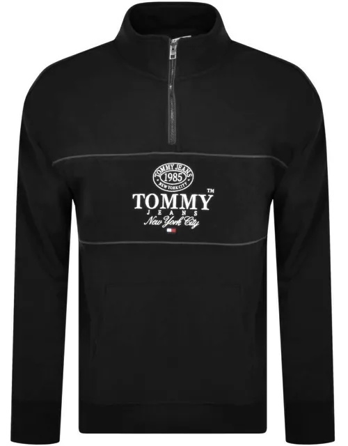 Tommy Jeans Half Zip Sweatshirt Black