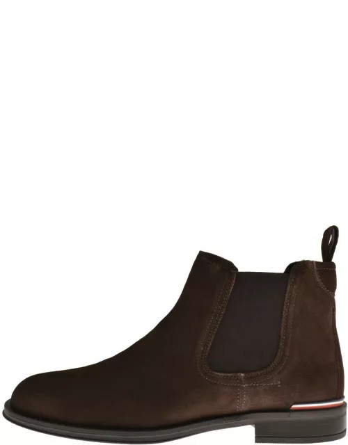 Tommy Hilfiger Suede Chelsea Boots Brown