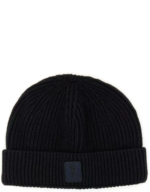 neil barrett beanie hat with logo