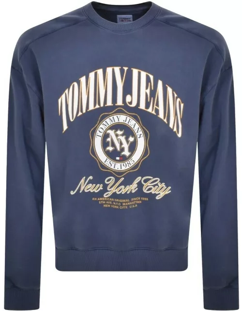 Tommy Jeans Logo Sweatshirt Blue