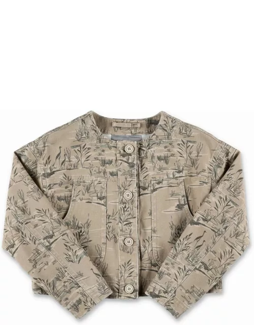Il Gufo Printed Cropped Jacket