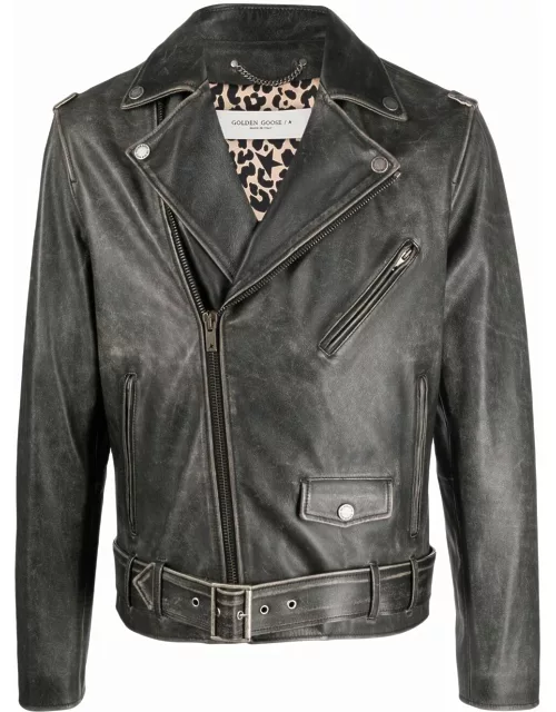 Golden Goose Chiodo Leather Jacket
