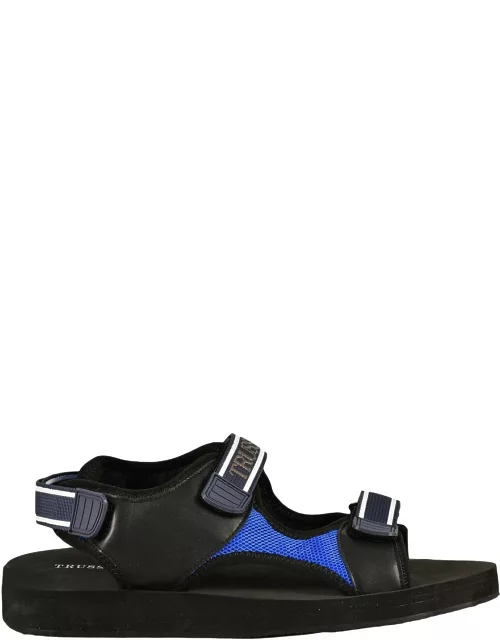 Trussardi Mens Black / Blue Slide Sandal
