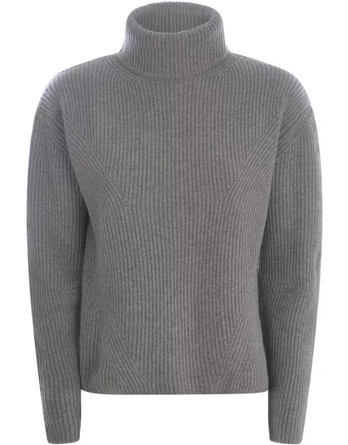 Pinko Turtleneck Sweater In Wool And Cashmere