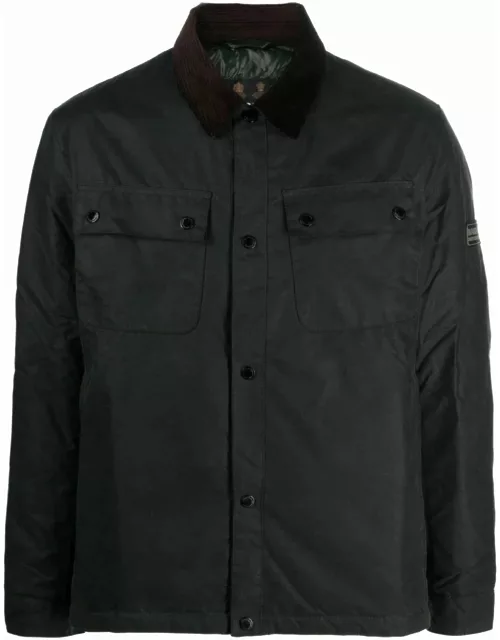 Barbour Dark Green Cotton Jacket, Wax Coated