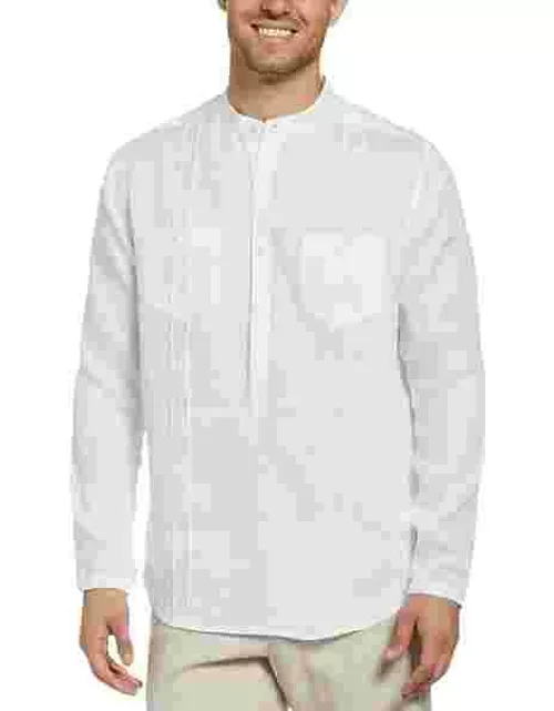 Cubavera Men's Modern Fit Linen Popover Shirt White