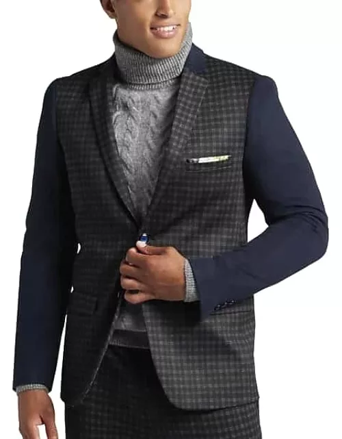 Paisley & Gray Men's Slim Fit Sport Coat Multi-Color Block