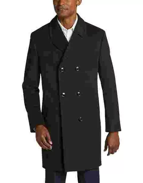 Joseph Abboud Men's Modern Fit Double Breasted Dress Coat Charcoal Gray