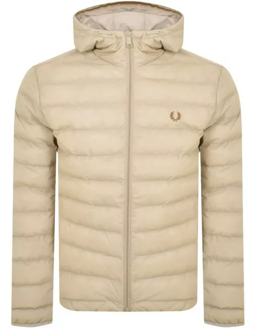Fred Perry Hooded Insulated Jacket Beige