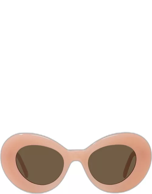 Curvy Logo Acetate Butterfly Sunglasse