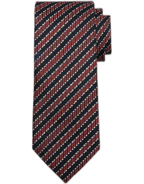 Men's Silk-Wool Jacquard Stripe Tie