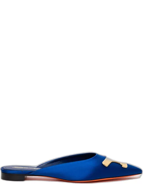 Flat Shoes SANTONI Woman colour Blue