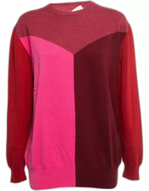 Stella McCartney Pink Colorblock Cashmere Sweater
