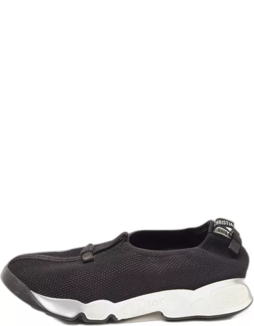 Dior Black Knit Fabric Fusion Low Top Sneaker