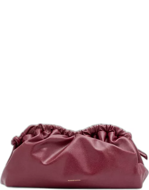 Cloud Ruched Leather Clutch Bag