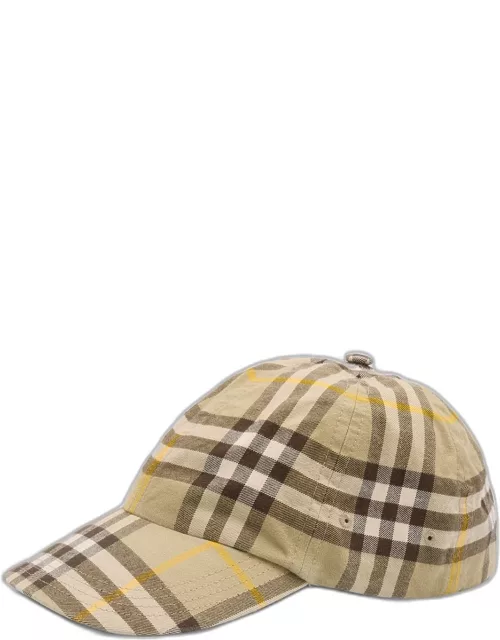Men's Vintage Check Cotton Baseball Hat