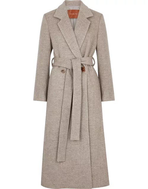Rejina Pyo Gracie Belted Wool-blend Coat - Beige
