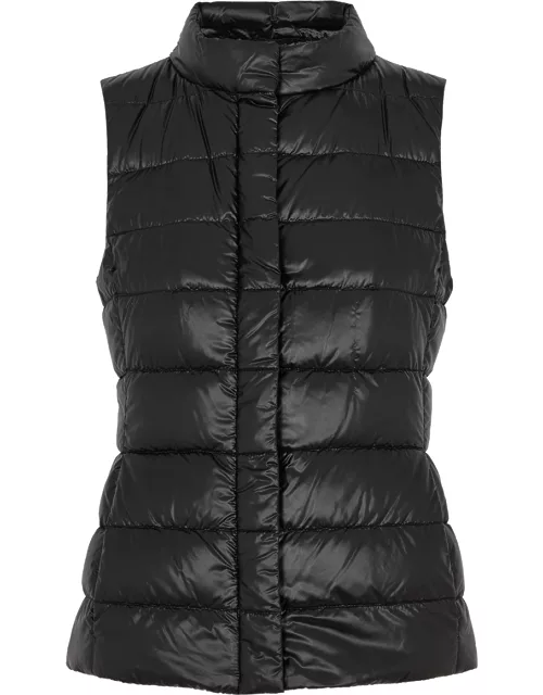 Herno Giulia Quilted Shell Gilet - Black