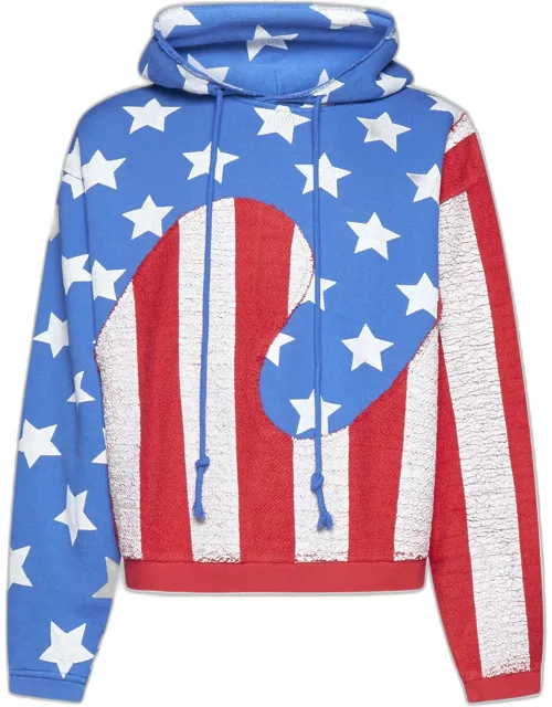 ERL Stars And Stripes Swirl Cotton Hoodie