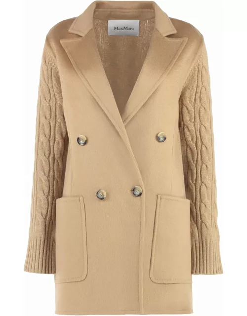 Max Mara Double-breasted Jacket In Wool And Cashmere
