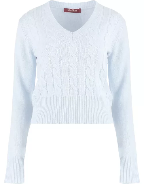 Max Mara Studio Cashmere V-neck Sweater