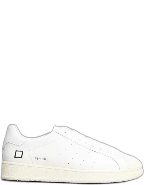 D.A.T.E. Base Sneakers In White Leather