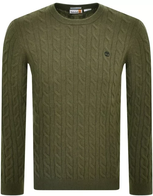 Timberland Cable Knit Jumper Green
