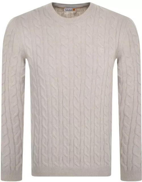 Timberland Cable Knit Jumper Beige