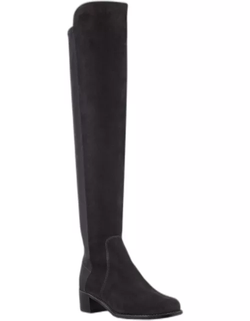 Reserve Suede Stretch-Back Knee Boot