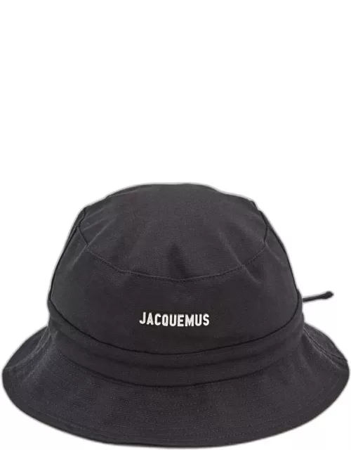 Jacquemus Le Bob Gadjo Cotton Bucket Hat Black