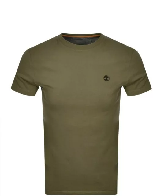 Timberland Dun River Logo T Shirt Khaki