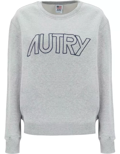 AUTRY Crew-neck sweatshirt with logo embroidery