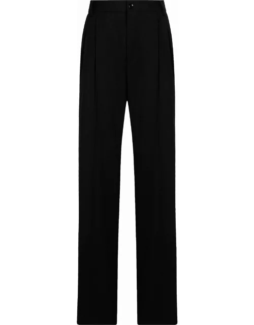 Black wool trouser