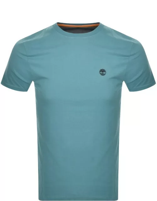 Timberland Dun River Logo T Shirt Blue
