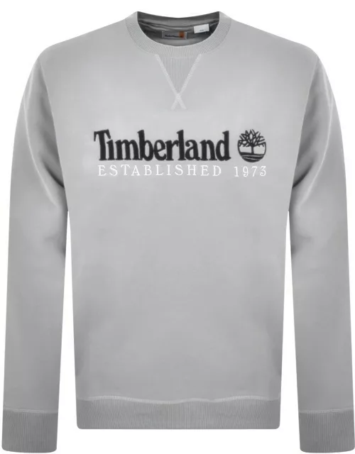 Timberland Logo Crew Neck Sweatshirt Grey
