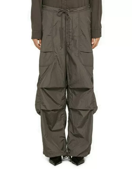 Grey nylon cargo trouser